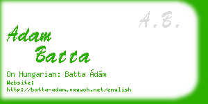 adam batta business card